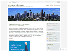 Tablet Screenshot of cowtownrealist.wordpress.com