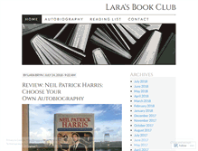 Tablet Screenshot of larasbookclub.wordpress.com