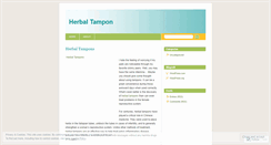 Desktop Screenshot of herbaltampons2.wordpress.com