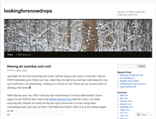 Tablet Screenshot of lookingforsnowdrops.wordpress.com