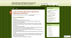 Desktop Screenshot of americorpsprojectconserve.wordpress.com