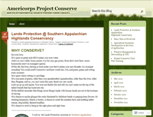 Tablet Screenshot of americorpsprojectconserve.wordpress.com