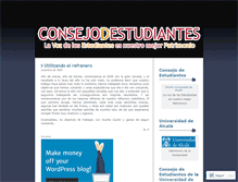 Tablet Screenshot of consejoestudiantesuah.wordpress.com