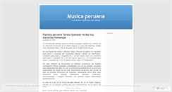 Desktop Screenshot of musicaperuana.wordpress.com
