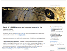 Tablet Screenshot of disruptivesql.wordpress.com