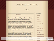 Tablet Screenshot of foothillprimitives.wordpress.com