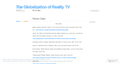 Desktop Screenshot of globalizationofrealitytv.wordpress.com