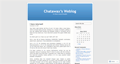 Desktop Screenshot of chatawax.wordpress.com