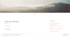 Desktop Screenshot of favoritefindsat50thandfrance.wordpress.com