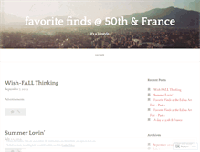 Tablet Screenshot of favoritefindsat50thandfrance.wordpress.com