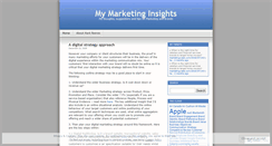 Desktop Screenshot of mymarketinginsights.wordpress.com