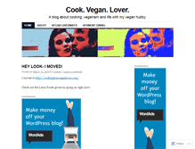 Tablet Screenshot of cookingforaveganlover.wordpress.com