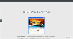 Desktop Screenshot of 8ballpoolhackandcheats.wordpress.com