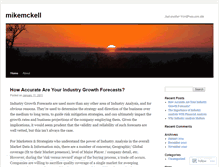 Tablet Screenshot of mikemckell.wordpress.com