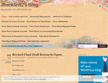 Tablet Screenshot of jfranklin92.wordpress.com