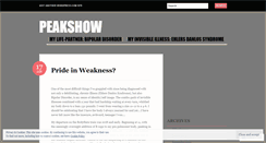 Desktop Screenshot of peakshow.wordpress.com