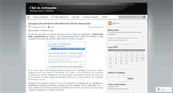 Desktop Screenshot of clubdeastronomia.wordpress.com
