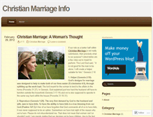 Tablet Screenshot of christianmarriageinfo.wordpress.com