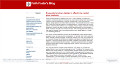 Desktop Screenshot of faithfoster.wordpress.com