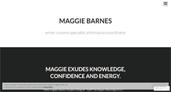 Desktop Screenshot of maggiebarneswriter.wordpress.com