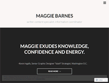 Tablet Screenshot of maggiebarneswriter.wordpress.com