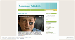 Desktop Screenshot of judithbutler.wordpress.com