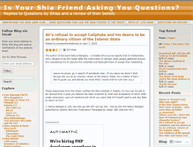 Tablet Screenshot of answersforshiafriend.wordpress.com