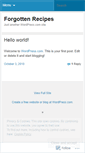 Mobile Screenshot of forgottenrecipes.wordpress.com