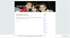 Desktop Screenshot of mykidsfamily.wordpress.com