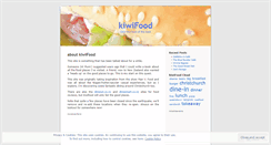 Desktop Screenshot of kiwifood.wordpress.com