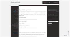 Desktop Screenshot of dexterousworld.wordpress.com
