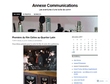 Tablet Screenshot of annexecommunications.wordpress.com