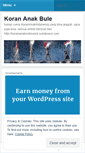 Mobile Screenshot of korananakbule.wordpress.com