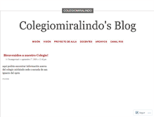 Tablet Screenshot of colegiomiralindo.wordpress.com