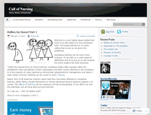 Tablet Screenshot of callofnursing.wordpress.com