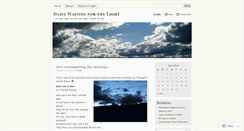 Desktop Screenshot of dailywaitingforthelight.wordpress.com