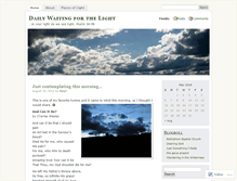 Tablet Screenshot of dailywaitingforthelight.wordpress.com