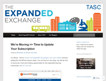 Tablet Screenshot of expandedexchange.wordpress.com