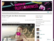 Tablet Screenshot of deathbyawesomeness.wordpress.com