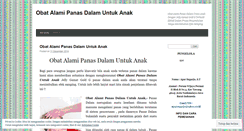 Desktop Screenshot of obatalamipanasdalamuntukanak22.wordpress.com