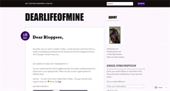 Desktop Screenshot of dearlifeofmine.wordpress.com