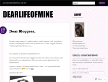 Tablet Screenshot of dearlifeofmine.wordpress.com