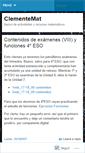 Mobile Screenshot of clementemat.wordpress.com