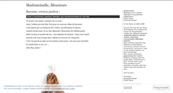 Desktop Screenshot of mademoisellemessieurs.wordpress.com