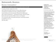 Tablet Screenshot of mademoisellemessieurs.wordpress.com