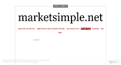Desktop Screenshot of marketsimpledotnet.wordpress.com