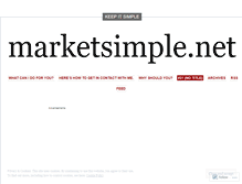 Tablet Screenshot of marketsimpledotnet.wordpress.com