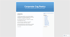 Desktop Screenshot of corporatecogpoetry.wordpress.com