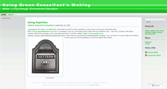 Desktop Screenshot of goinggreenconsulting.wordpress.com