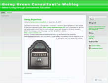 Tablet Screenshot of goinggreenconsulting.wordpress.com